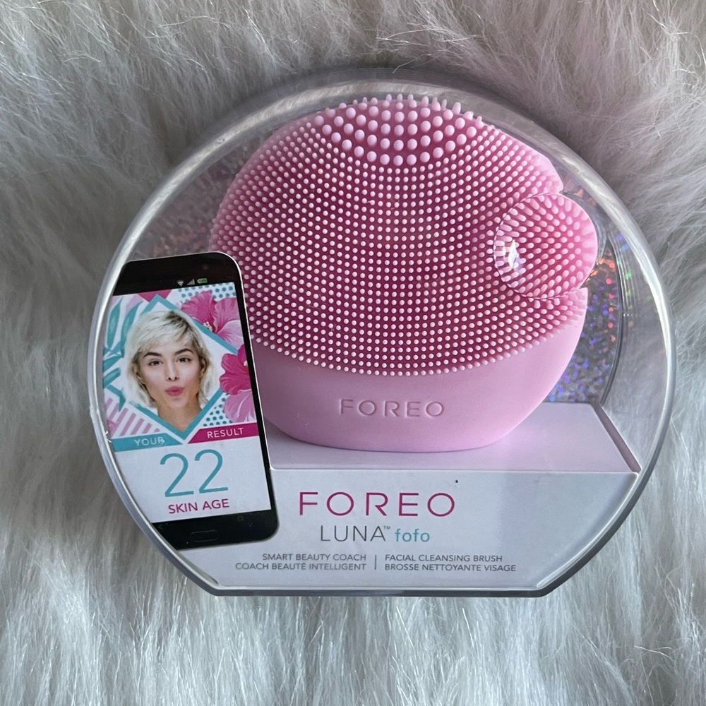 FOREO LUNA fofo Facial Brush with Skin Analysis Pearl Pink with Smart Beauty